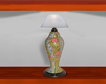 Handmade Paper Mache Floor Lamp from Kashmir-DeskLit -Illuminate Your Space with the Real Gold Artistry