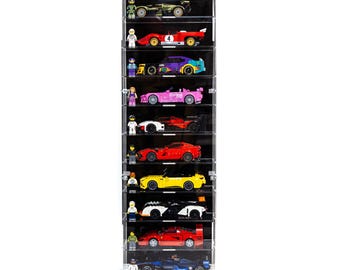 Vitrina de pared para 10 campeones de velocidad LEGO