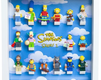 Marco de exhibición acrílico para minifigura LEGO CMF Los Simpson Serie 1