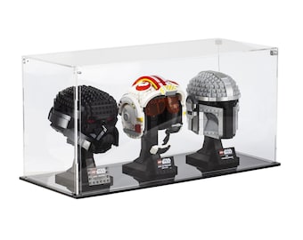Acrylic Display Case for 3 LEGO Helmets