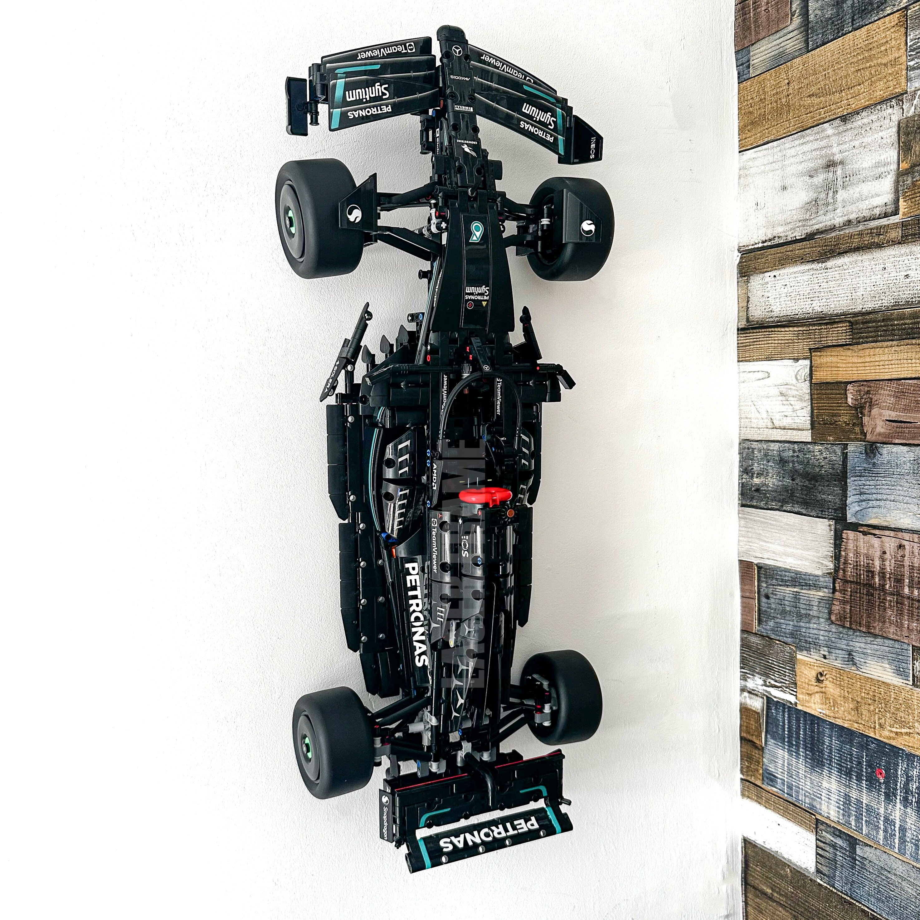 Support Mural Pour Lego Technic F1 42171 - Présentation Décorative 80x50 Cm, Cadre Aluminium