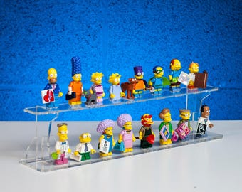 Soporte de exhibición de acrílico para minifiguras LEGO CMF Simpsons Serie 2