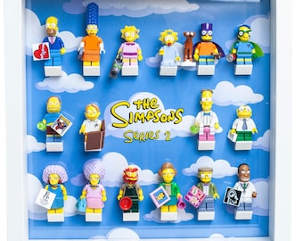 Inserto de marco de exhibición acrílico para minifiguras LEGO CMF Simpsons Serie 2