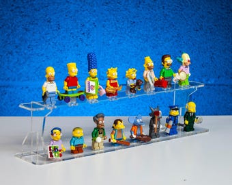 Soporte de exhibición de acrílico para minifiguras LEGO CMF Simpsons Serie 1