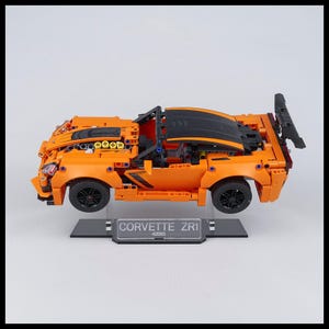 Acryl displaystandaard voor LEGO Chevrolet Corvette ZR1 (42093)