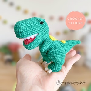 Crochet Dinosaur Pattern, Amigurumi Dinosaur Pattern, Henry the T-Rex Amigurumi Crochet Pattern by erinmaycrochet