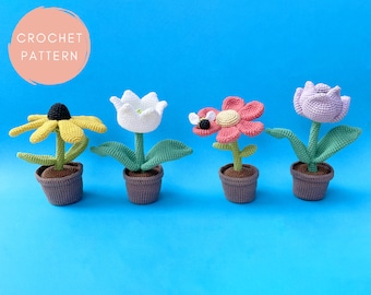 Crochet Flower Patterns: Bumble Blossom Amigurumi (PDF Pattern)