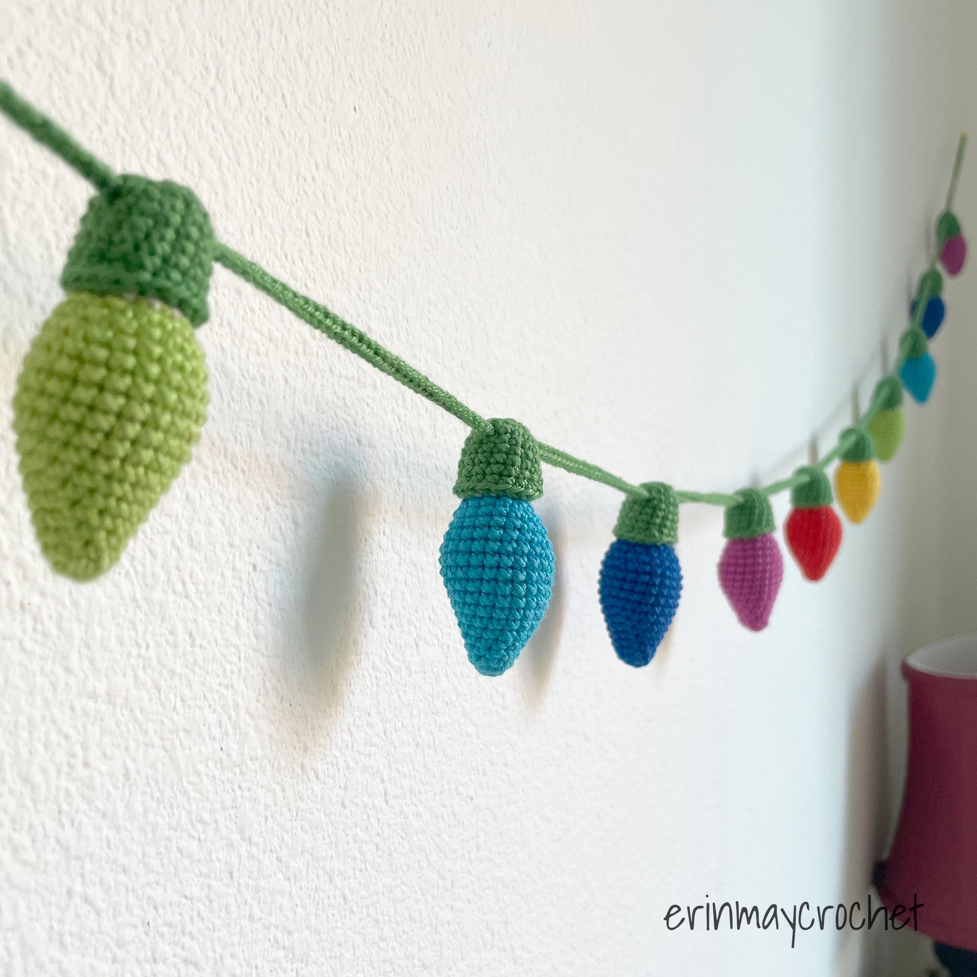 Crochet Easter Light Bulb Garland Crochet Spring Light Bulb