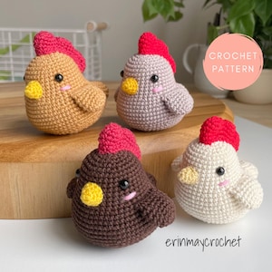 Crochet Chicken Pattern – Olive the Chicken Amigurumi PDF – Cute Farm Animal Softie – Beginner Friendly Stuffed Toy Tutorial
