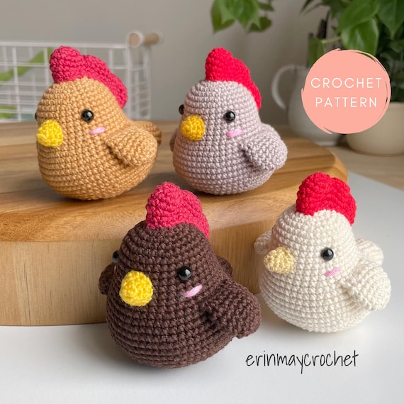 あみぐるみ✽アートドール✽ニワトリのにわちゃん三兄弟✽中サイズ あみぐるみ✽アートドール✽ニワトリのにわちゃん三兄弟✽中サイズ