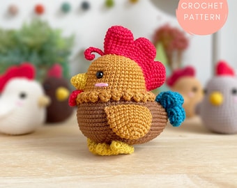 Wzór kurczaka na szydełku: Kogut Andre Amigurumi (wzór PDF)