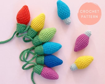 Crochet Twinkle Lights Garland Pattern: Amigurumi Holiday Decor (PDF Pattern)