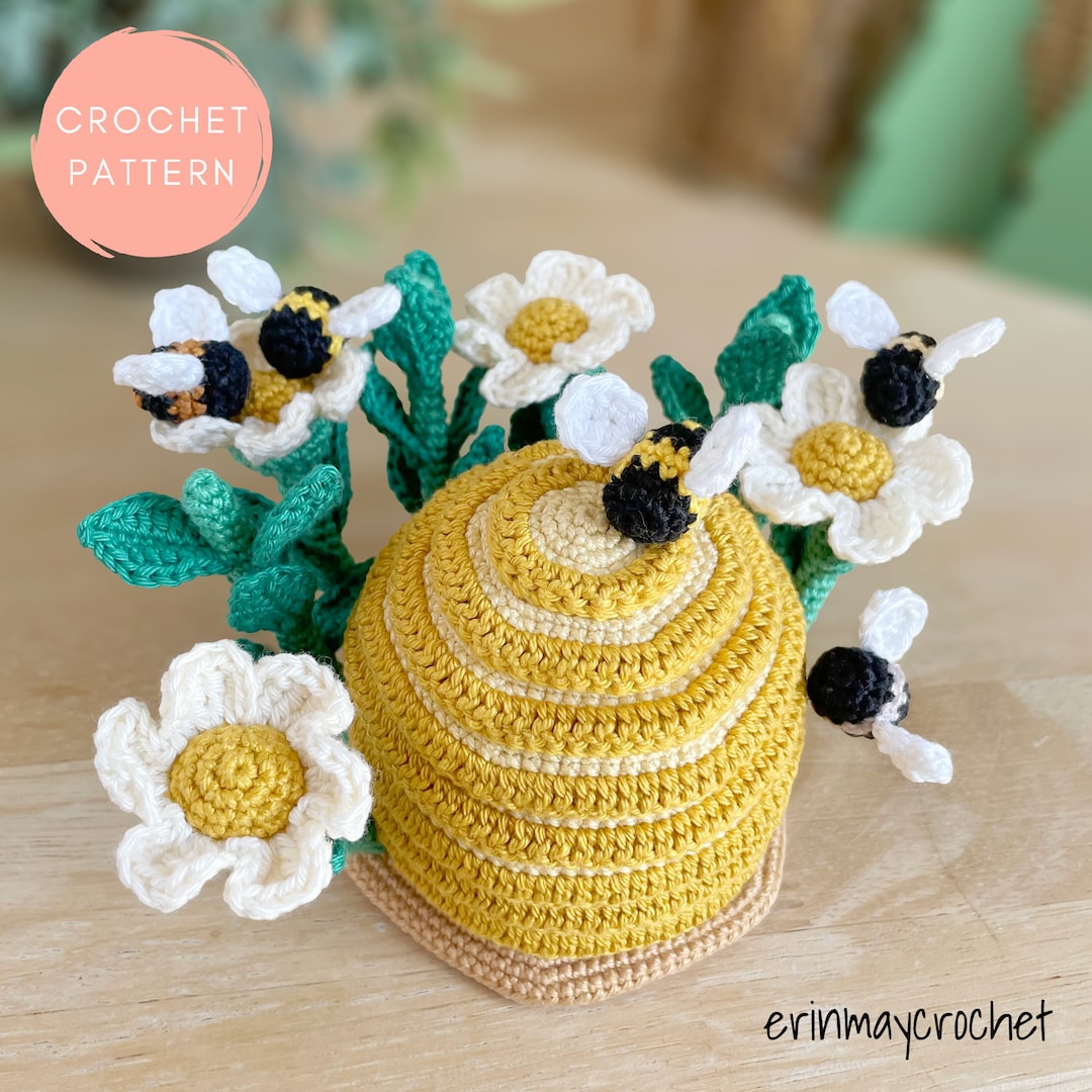 Crochet Beehive Pattern, Amigurumi Beehive Pattern, Bumble Blossom