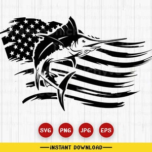US Marlin Svg File | Swordfish Fishing Svg | Fishing Svg | Sport Fishing Svg | Fishing | Fishing Clipart | Sea Swordfish