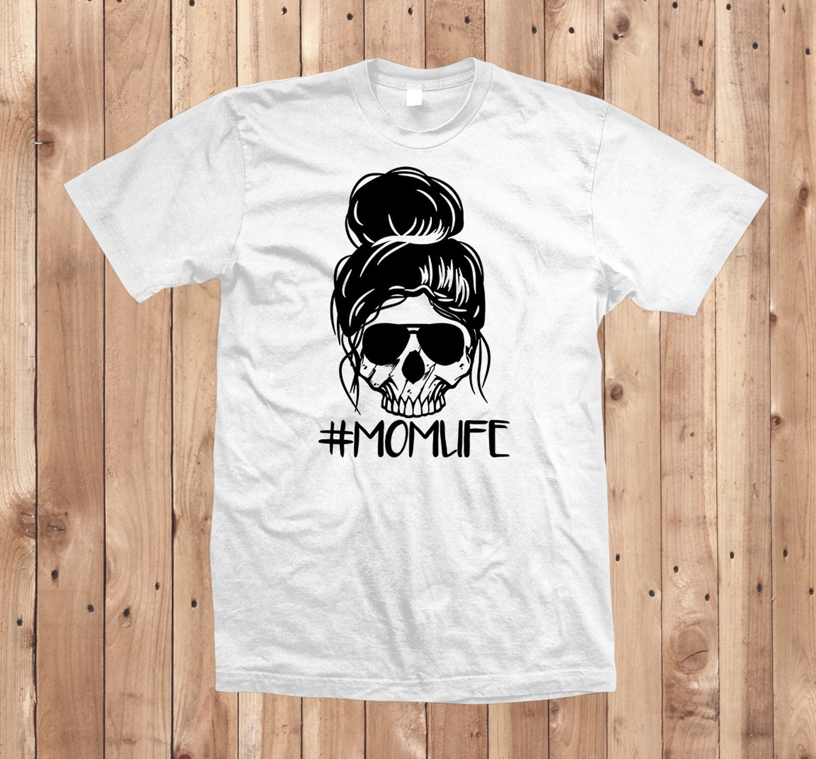 Download Skull Mom Life svg File messy Hair mom svg Mom Shirt | Etsy