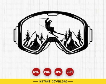 Ski Mountain Scene2 svg | Ski svg, Ski Shirt svg, Skiing svg, Mountaineer svg, Ski Goggle svg, Ski Mask Clipart, Ski Goggles Cutfile,