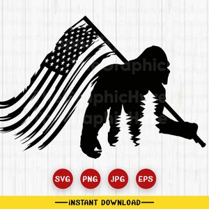The Bigfoot Svg | Big Foot Svg, Yeti Svg, Sasquatch Svg. Vector Cut file for Cricut, Silhouette, Sticker, Decal, Png Eps.