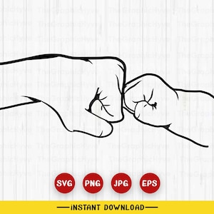 Fist bump Svg| Father Son Fist Bump| Dad and Baby Fist| New Dad Svg| Funny Dad Shirt| Vector,Clipart,Png,Cut Files