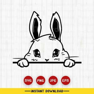 Peeking Bunny Svg | Bunny Svg | Peeking Animal Svg | Rabbit Svg | Cute Bunny Svg | Bunny Face Svg | Peeking Bunny Svg | Bunny Png Eps Jpg