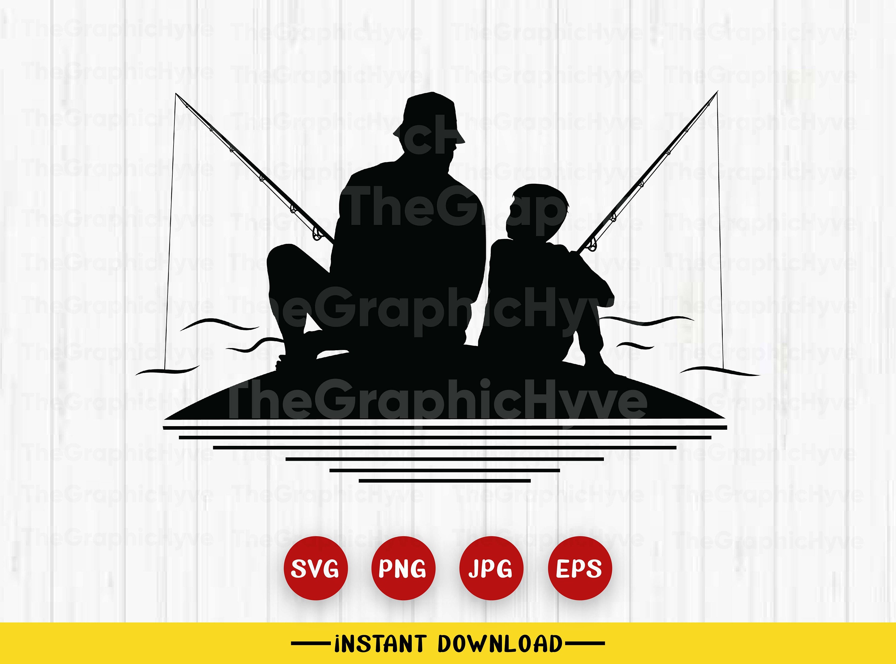Father and Son SVG | Fishing SVG | Father and Son Fishing Svg | DadLife  KidLife SVG | Father and Son Bonding | Cut Files | Silhouette