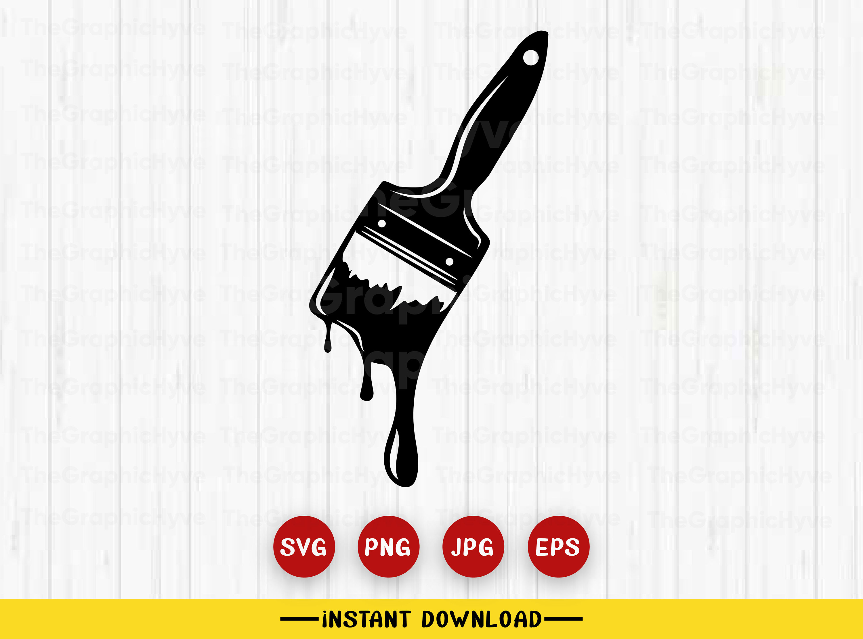 Dripping Paint Brush Svg Dripping Paint and Paint Brush Clipart Svg Dripping  Paint Bucket Sticker Cut File Design - Etsy