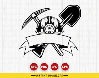 Mining Tools svg || Clipart minier || Mining Cut Files || Chemise minière || Monogramme minier || Pochoir minier || Autocollants miniers jpeg