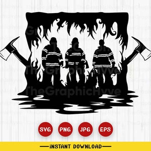 Fire Fighter Scene svg | Fire Fighter svg | Fireman svg | Rescue Team svg | First Responder svg | Firefighter Clipart | Fire Fighter Cutfile