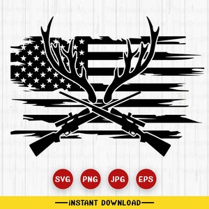 USA Hunting Flag SVG | Hunting svg | Hunter svg, USA Flag svg | American Flag svg | Distressed Flag svg | Distressed usa Flag | Deer svg