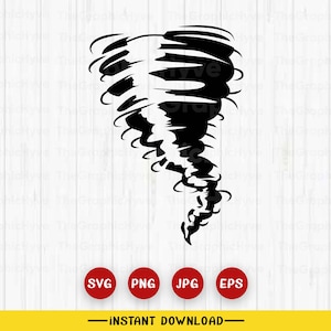 Puede incluir: Silueta en blanco y negro de un tornado, un vórtice de viento giratorio, con un diseño estilizado. Los formatos de archivo SVG, PNG, JPG y EPS están disponibles para descargar.