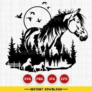 Pferd SVG | Mustang Pferd svg, Pferde svg, Running Horse svg, Pferde Clipart, Pferd Clipart, Pferd Datei für Cricut, CutFile, png | Bauernhof Pferd Svg