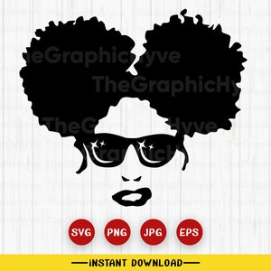 Afro Woman SVG| Afro Girl SVG, Afro Queen SVG, Black Queen Svg, Afro Lady, Curly Hair Svg, Black Woman, For Cricut, For Silhouette, Cut File