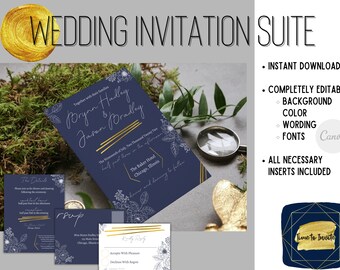 Wedding Invitation Suite | Wedding Invitation | Editable Wedding Invitation | Editable Wedding Invitation Template | Invitation Template