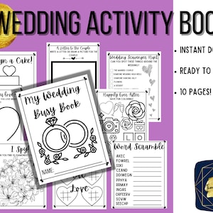 Wedding Activity Book | Kids Wedding Activity Book | Kids Wedding Busy Book | Wedding Coloring Book | Kids Wedding Book | Wedding Activity