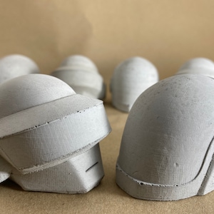 Mini 3&#39;&#39; Concrete Daft Punk Heltmes | Thomas Bangalter & Guy Manuel Mini Concrete Decor | Disco Electronic Music Gift For Daft Punk Fan