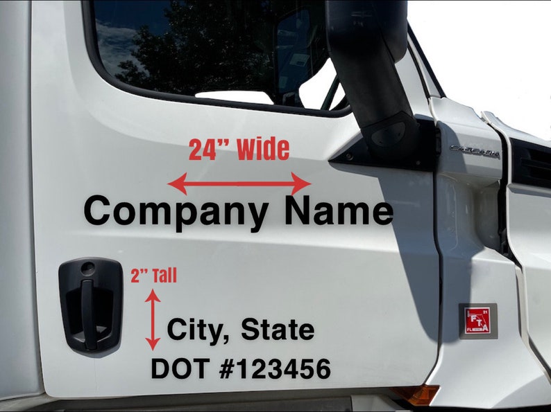 Semi Truck Door Decals Highquality Custom Etsy