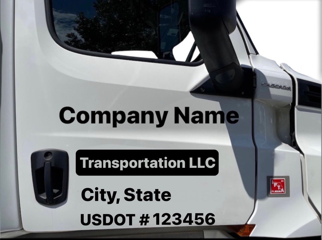 Semi Truck Door Decals Highquality Custom Etsy