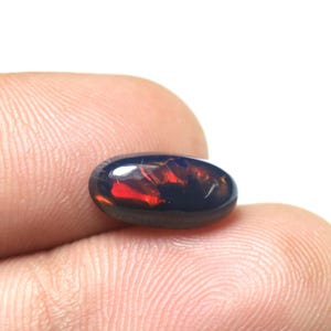 Opal Cabochon Natural Black Ethiopian Fire Opal Black Opal Welo Fire Opal October Birthstone Opal Stone Opal Cabochon Loose Opal