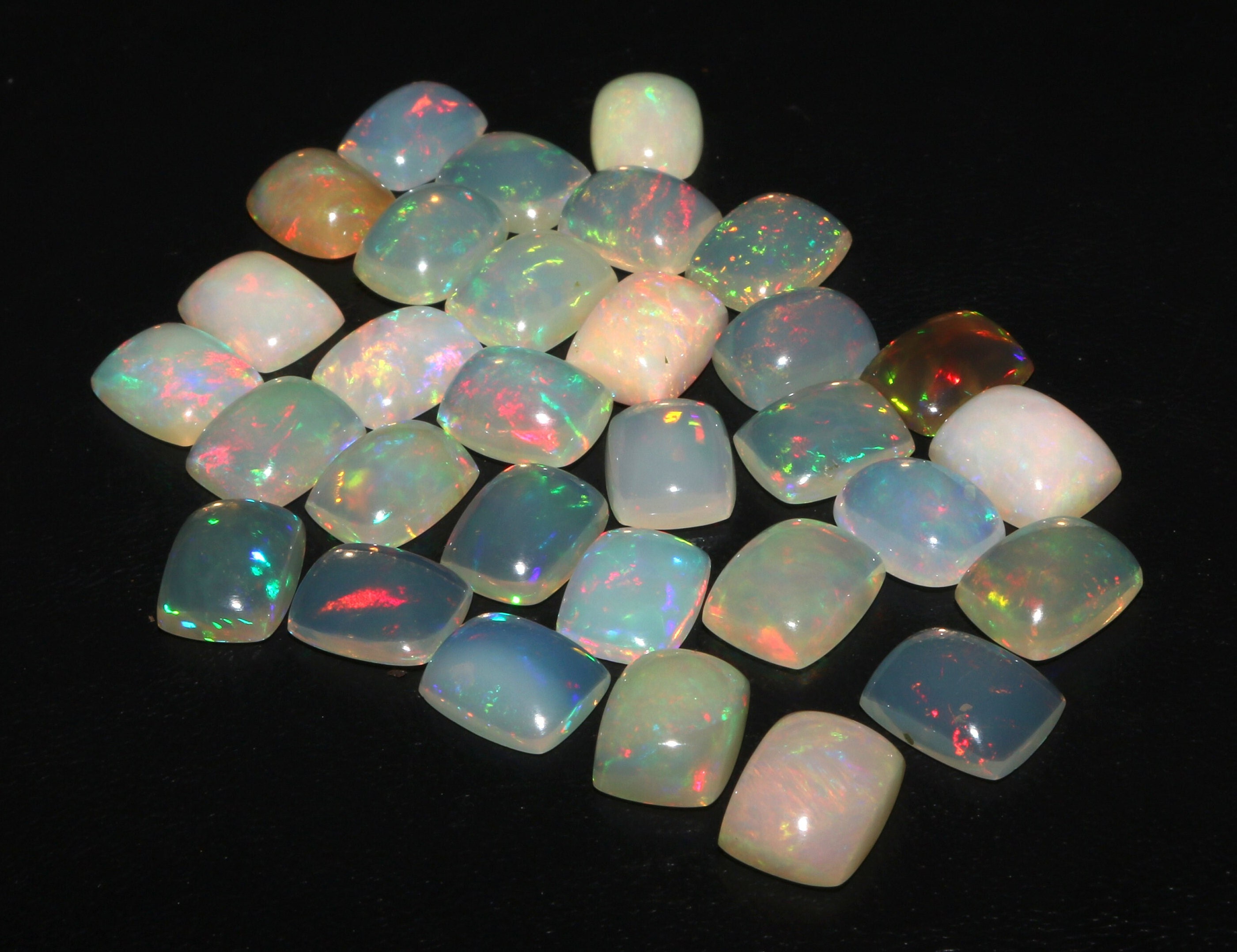 Opal Cabochon Jewelry Making Opal Crystal Welo Opal Natural Ethiopian Opal Multi fire Opal AAA Grade Opal Transparent Opal Fire Opal