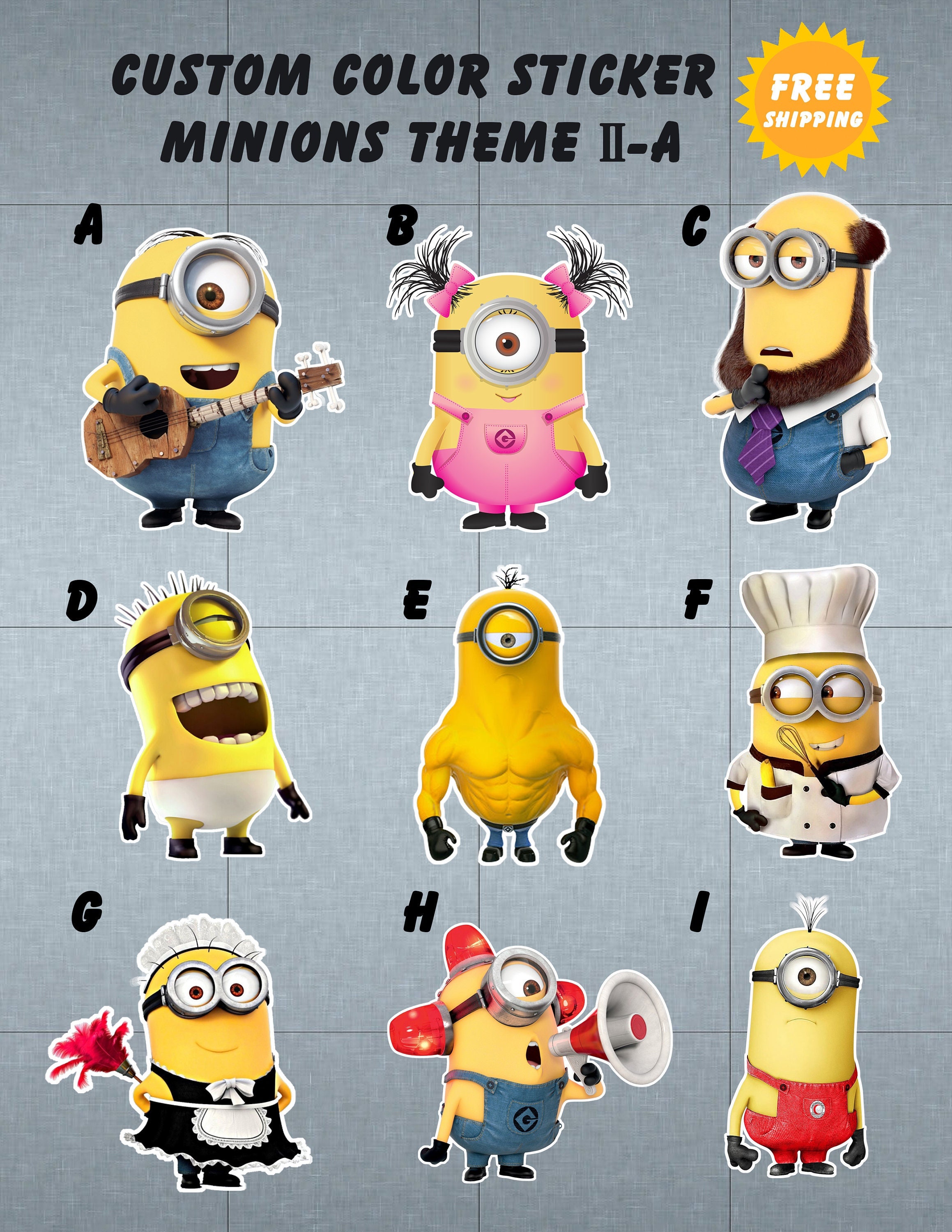 Minion Character Sticker F