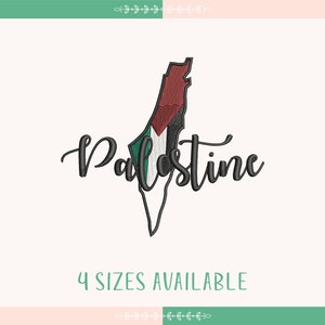 Palästina Karte Stickdatei, kostenlose Palästina Stickdatei, sofortiger Download, Palästina Karte Stickdatei