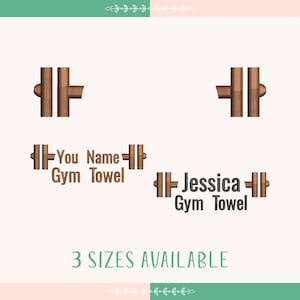 Gym Embroidery Design, Barbell Dumbbells, Weightlifting, Fitness Machine Embroidery Design, Instant Download