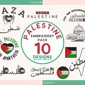 Palästina-Stickerei, Free Palestine, Gaza Palestine, Stand With Palestine, Save Palestine, Palestine Map Pattern