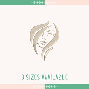 Beauty Face Embroidery Design, Girl Face Embroidery, Instant Download, Mini Girl Face Machine Embroidery Design