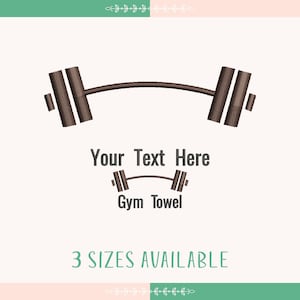 Gym Embroidery Design, Barbell Dumbbells, Weightlifting, Fitness Machine Embroidery Designs, Instant Download