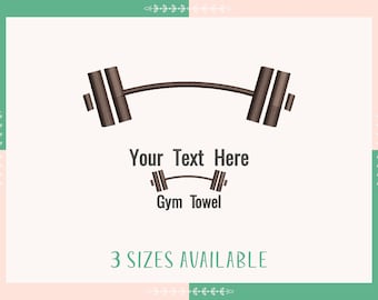 Gym Embroidery Design, Barbell Dumbbells, Weightlifting, Fitness Machine Embroidery Designs, Instant Download