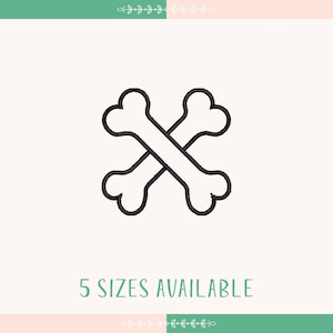 Dog Bone Embroidery Design, Mini Outline Bones, Pet Embroidery Pattern, Puppy, Anatomy Machine Embroidery Design