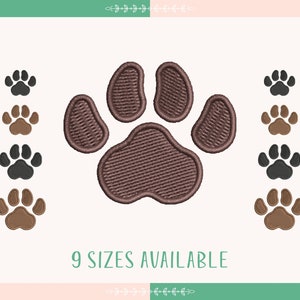 Mini Paw Print Embroidery Design, Animal Paw Embroidery Design, Puppy, Dog Paw Machine Embroidery, Instant Download