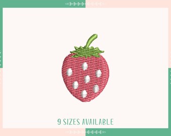 Mini Strawberry Embroidery Design, Summer Elements Embroidery Design, Tropical Summer Fruit Embroidery File, Instant Download