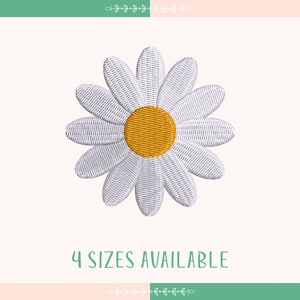 Mini Daisy Flower Embroidery Design, Floral Embroidery, Cute Daisy Flower, Instant Download, Mini Flower Embroidery Design
