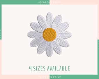 Mini Daisy Flower Embroidery Design, Floral Embroidery, Cute Daisy Flower, Instant Download, Mini Flower Embroidery Design